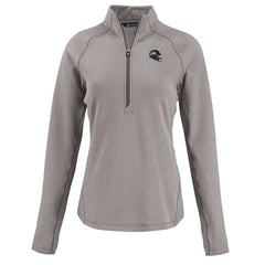 Seattle Seahawks Cutter & Buck Women's Peshastin Eco Fleece Recycled Tri-Blend Raglan Half-Zip Jacket Heather Gray - NFL