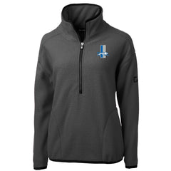 Detroit Lions Cutter & Buck Women's Historic Cascade Eco Sherpa Fleece Half-Zip Jacket Charcoal - NFL