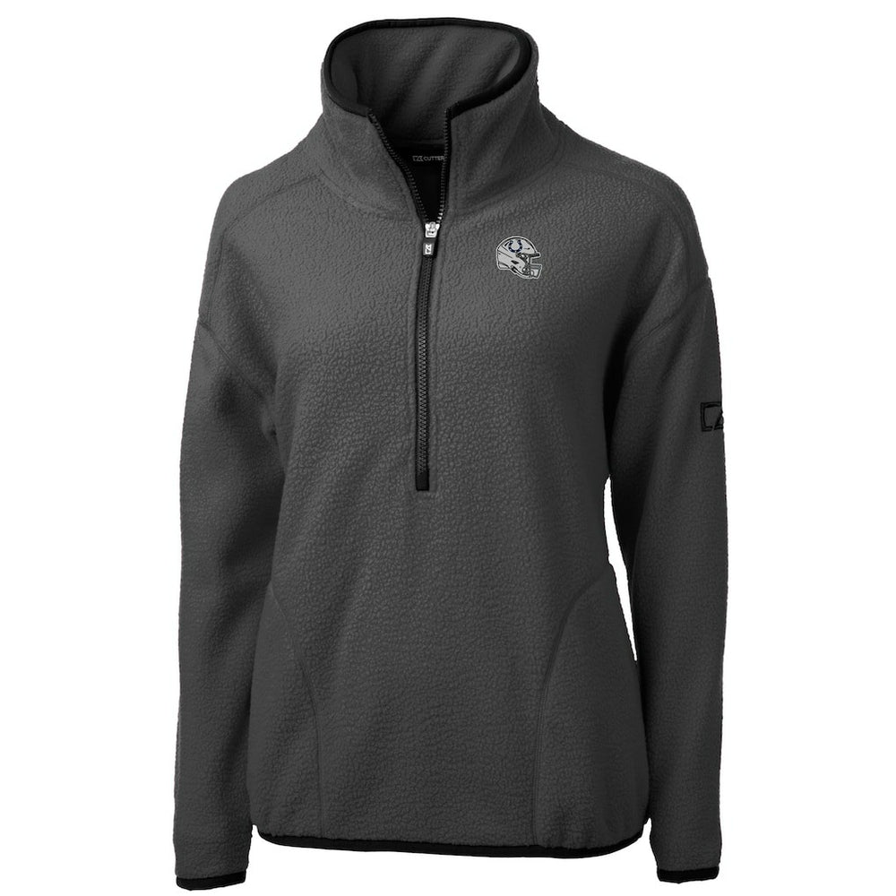 Indianapolis Colts Cutter & Buck Women's Helmet Cascade Eco Sherpa Fleece Half-Zip Jacket Charcoal - NFL