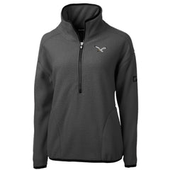 Philadelphia Eagles Cutter & Buck Women's Historic Cascade Eco Sherpa Fleece Half-Zip Jacket Charcoal - NFL