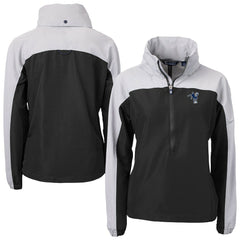 Indianapolis Colts Cutter & Buck Women's Charter Eco Recycled Half-Zip Hooded Anorak Jacket Black - NFL