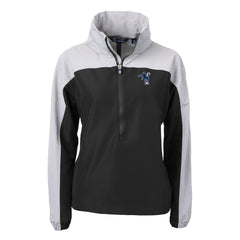 Indianapolis Colts Cutter & Buck Women's Charter Eco Recycled Half-Zip Hooded Anorak Jacket Black - NFL