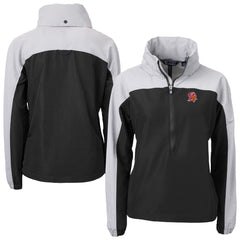 Tampa Bay Buccaneers Cutter & Buck Women's Charter Eco Recycled Half-Zip Hooded Anorak Jacket Black - NFL