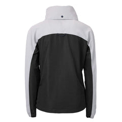 Green Bay Packers Cutter & Buck Women's Charter Eco Recycled Half-Zip Hooded Anorak Jacket Black - NFL