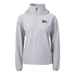 Seattle Seahawks Cutter & Buck Women's Charter Eco Recycled Half-Zip Hooded Anorak Jacket Gray - NFL