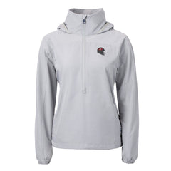 Tampa Bay Buccaneers Cutter & Buck Women's Charter Eco Recycled Half-Zip Hooded Anorak Jacket Gray - NFL