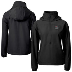 Tampa Bay Buccaneers Cutter & Buck Women's Charter Eco Recycled Half-Zip Hooded Anorak Jacket Black - NFL