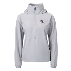 Buffalo Bills Cutter & Buck Women's Charter Eco Recycled Half-Zip Hooded Anorak Jacket Gray - NFL