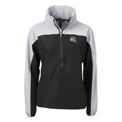 Buffalo Bills Cutter & Buck Women's Charter Eco Recycled Half-Zip Hooded Anorak Jacket Black - NFL