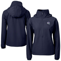 Buffalo Bills Cutter & Buck Women's Charter Eco Recycled Half-Zip Hooded Anorak Jacket Navy - NFL