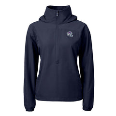 Buffalo Bills Cutter & Buck Women's Charter Eco Recycled Half-Zip Hooded Anorak Jacket Navy - NFL