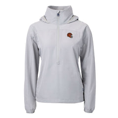 Cincinnati Bengals Cutter & Buck Women's Charter Eco Recycled Half-Zip Hooded Anorak Jacket Gray - NFL
