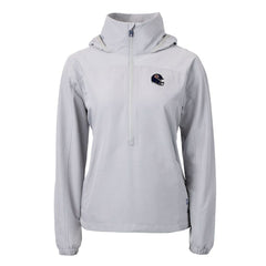 Chicago Bears Cutter & Buck Women's Charter Eco Recycled Half-Zip Hooded Anorak Jacket Gray - NFL
