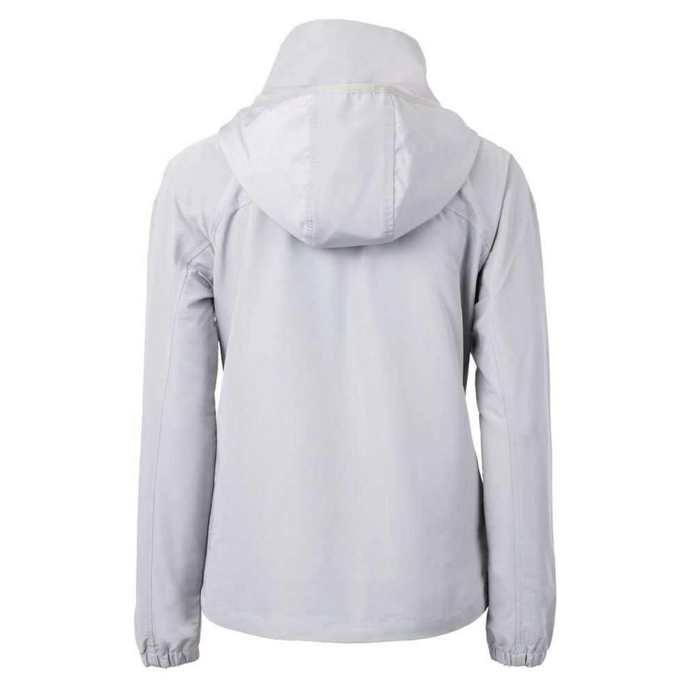 Green Bay Packers Cutter & Buck Women's Charter Eco Recycled Half-Zip Hooded Anorak Jacket Gray - NFL