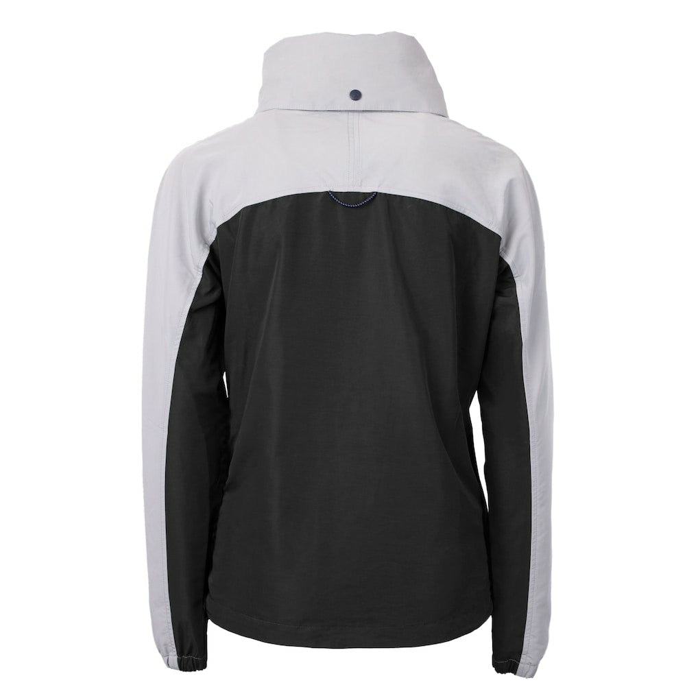 Philadelphia Eagles Cutter & Buck Women's Charter Eco Recycled Half-Zip Hooded Anorak Jacket Black - NFL