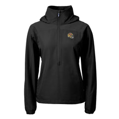 San Francisco 49ers Cutter & Buck Women's Charter Eco Recycled Half-Zip Hooded Anorak Jacket Black - NFL