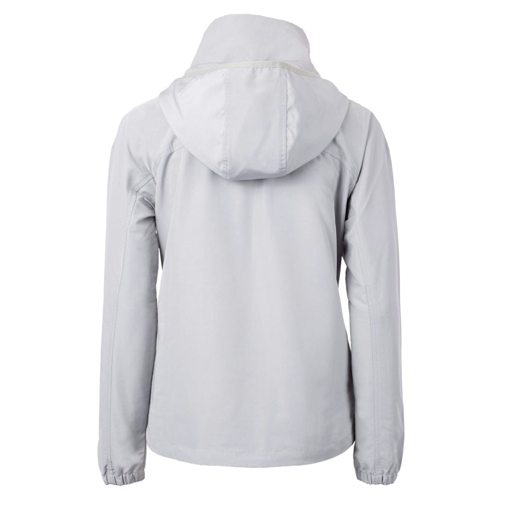 Denver Broncos Cutter & Buck Women's Charter Eco Recycled Half-Zip Hooded Anorak Jacket Gray - NFL