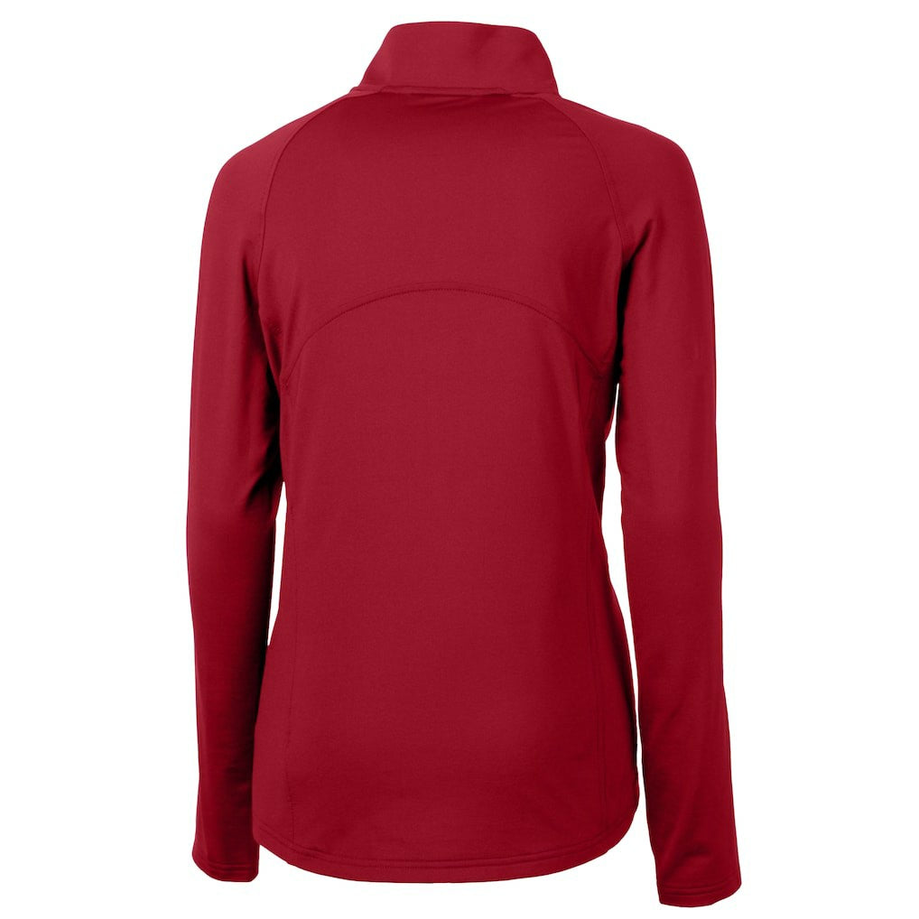 Atlanta Falcons Cutter & Buck Women's Adapt Eco Knit Stretch Recycled Raglan Half-Zip Top Red - NFL