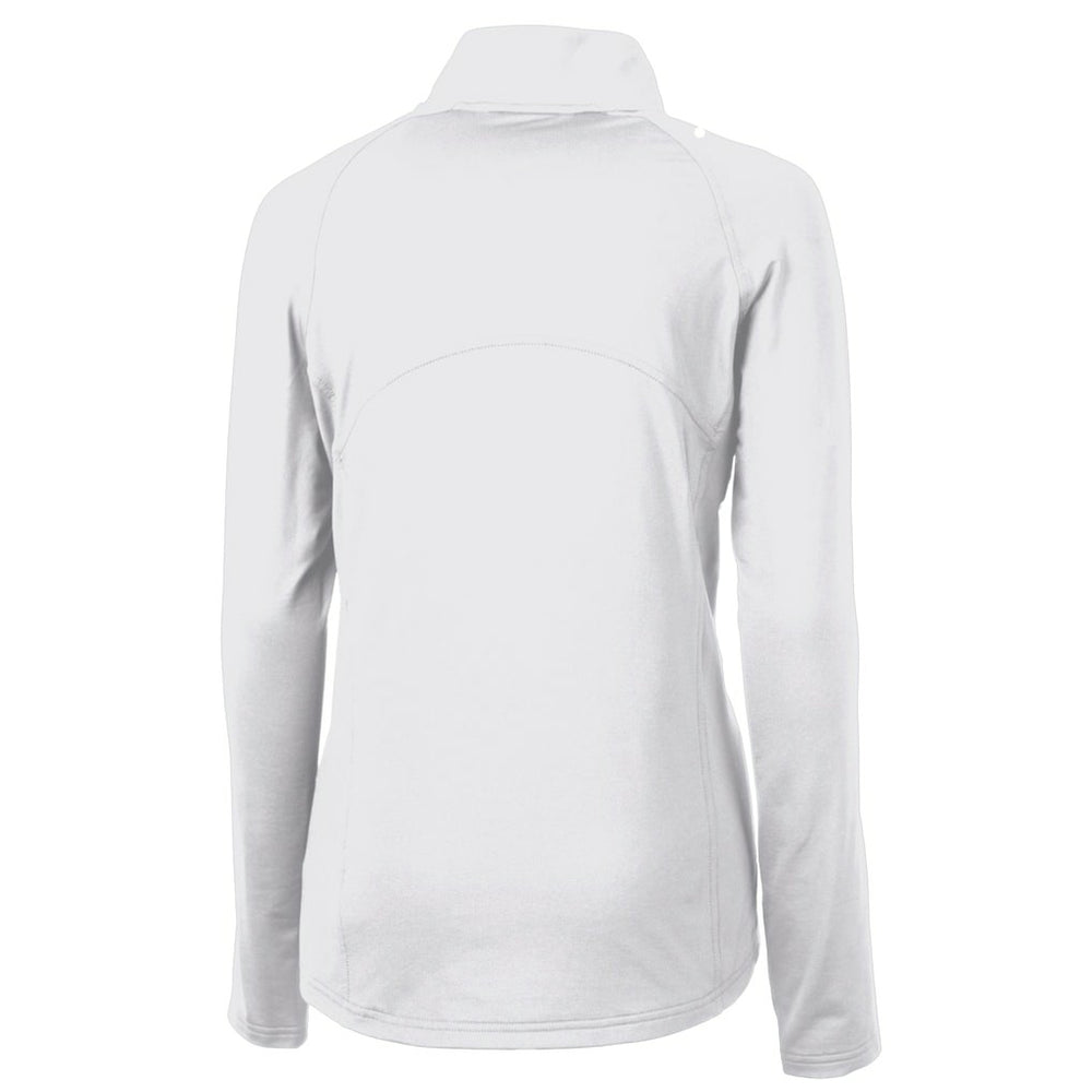 San Francisco 49ers Cutter & Buck Women's Adapt Eco Knit Stretch Recycled Raglan Half-Zip Top White - NFL