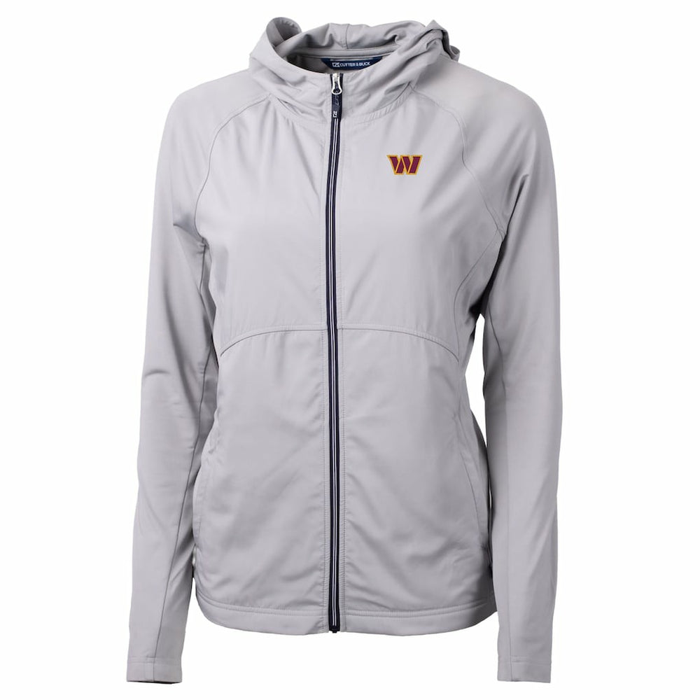 Washington Commanders Cutter & Buck Women's Primary Adapt Eco Knit Hybrid Recycled Full-Zip Jacket Gray - NFL