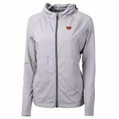 Washington Commanders Cutter & Buck Women's Primary Adapt Eco Knit Hybrid Recycled Full-Zip Jacket Gray - NFL
