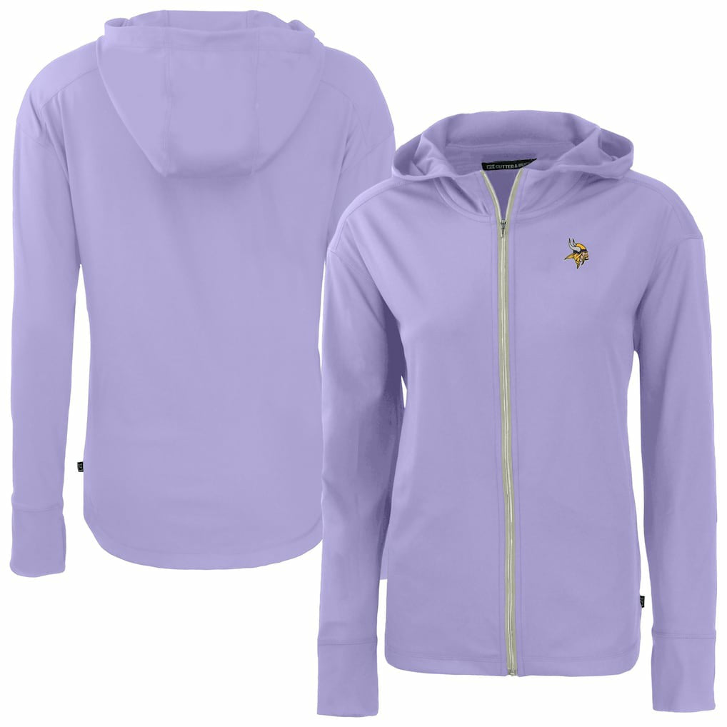 Minnesota Vikings Cutter & Buck Women's Daybreak Eco Recycled Full-Zip Hoodie Jacket Purple - NFL