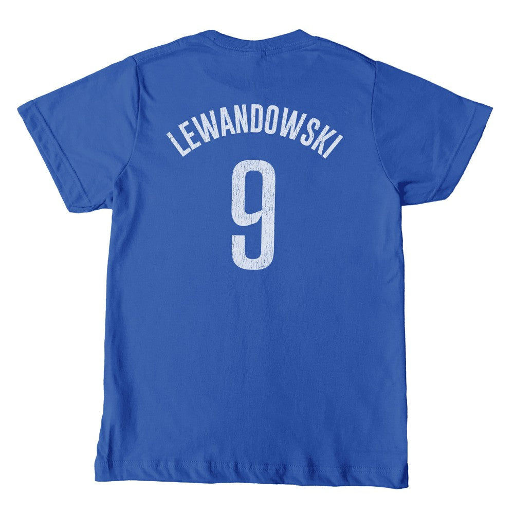 Robert Lewandowski Barcelona 1863FC Youth Player T-Shirts - Blue