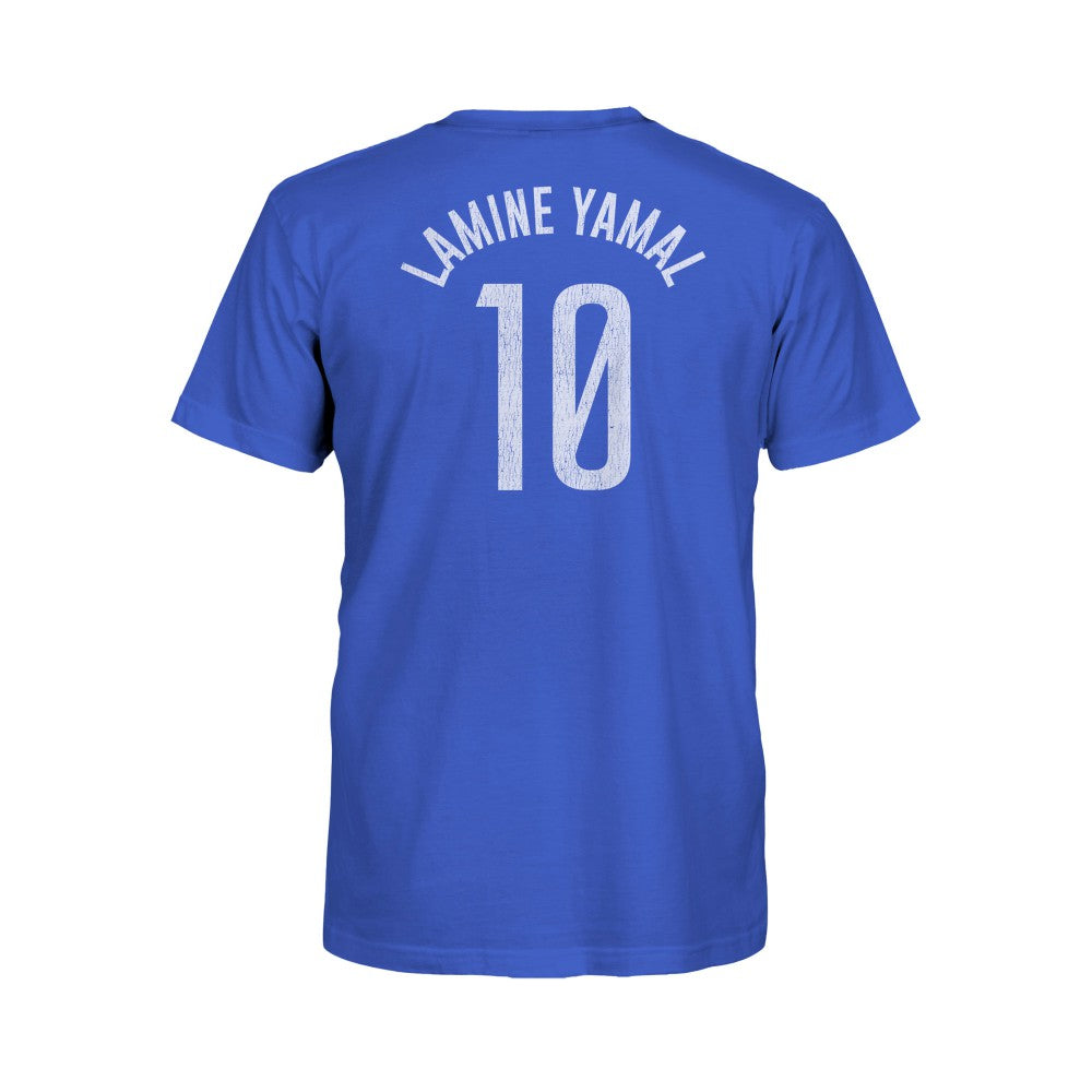 Lamine Yamal Barcelona 1863FC Youth Player Name & Number T-Shirts - Blue