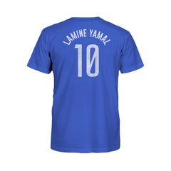 Lamine Yamal Barcelona 1863FC Youth Player Name & Number T-Shirts - Blue