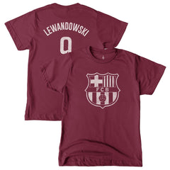 Robert Lewandowski Barcelona 1863FC Youth Player T-Shirts - Maroon