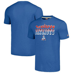 New England Patriots Homage Unisex The NFL ASL Collection by Love Sign American Sign Language T-Shirt Blue - NFL