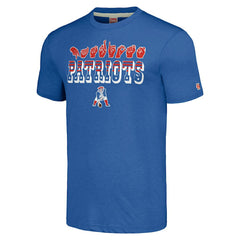 New England Patriots Homage Unisex The NFL ASL Collection by Love Sign American Sign Language T-Shirt Blue - NFL