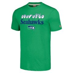 Seattle Seahawks Homage Unisex The NFL ASL Collection by Love Sign American Sign Language T-Shirt Green - NFL