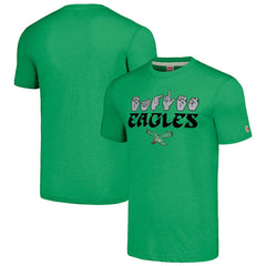 Philadelphia Eagles Homage Unisex The NFL ASL Collection by Love Sign American Sign Language T-Shirt Green - NFL