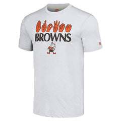 Cleveland Browns Homage Unisex The NFL ASL Collection by Love Sign American Sign Language T-Shirt Ash - NFL