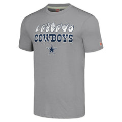 Dallas Cowboys Homage Unisex The NFL ASL Collection by Love Sign American Sign Language T-Shirt Gray - NFL