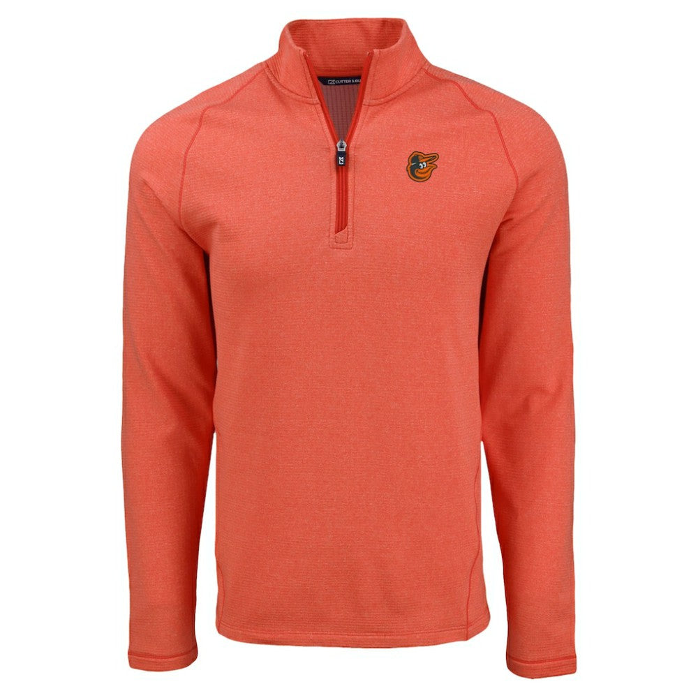 Baltimore Orioles Cutter & Buck Peshastin Eco Fleece Recycled Raglan Quarter-Zip Top Clearance