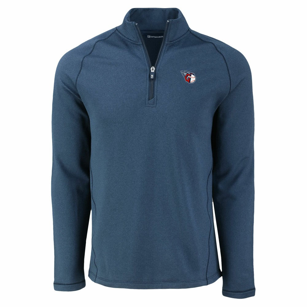 Cleveland Guardians Cutter & Buck Peshastin Eco Fleece Recycled Raglan Quarter-Zip Top Clearance