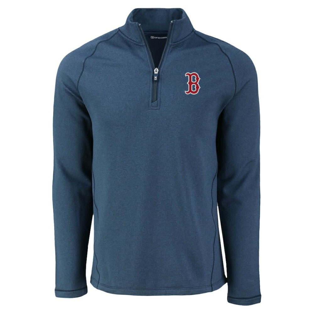 Boston Red Sox Cutter & Buck Peshastin Eco Fleece Recycled Raglan Quarter-Zip Top Near Me