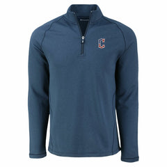 Cleveland Guardians Cutter & Buck Peshastin Eco Fleece Recycled Raglan Quarter-Zip Top for sale