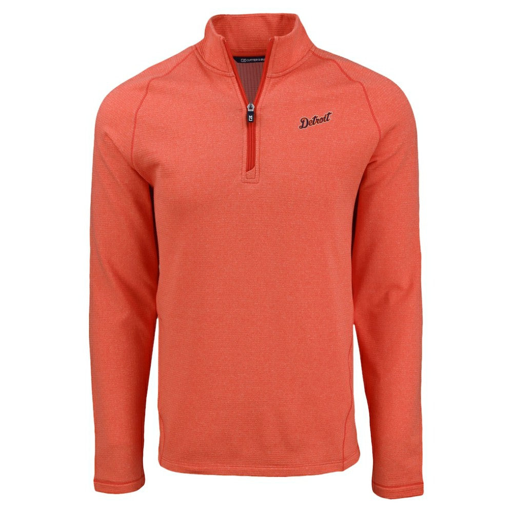 Detroit Tigers Cutter & Buck Peshastin Eco Fleece Recycled Raglan Quarter-Zip Top discount