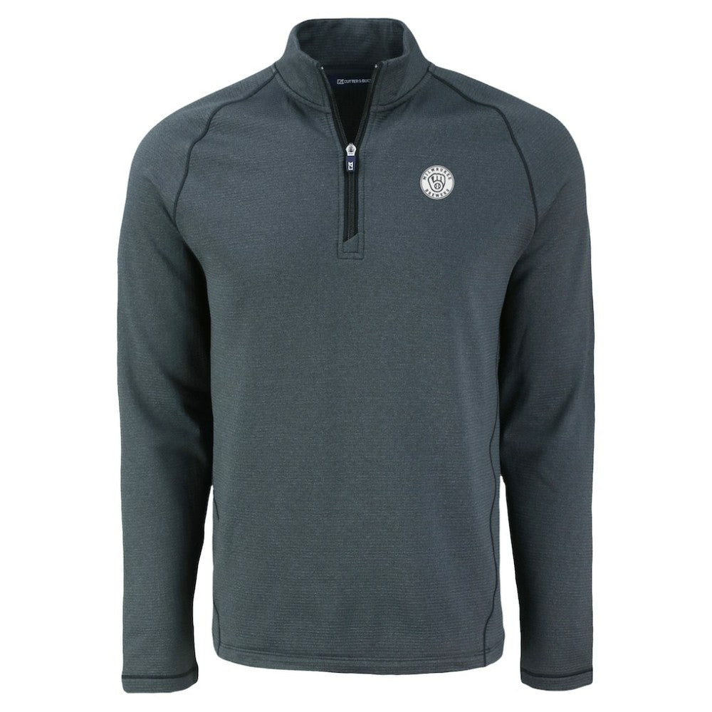Milwaukee Brewers Cutter & Buck Peshastin Eco Fleece Recycled Raglan Quarter-Zip Top Sale