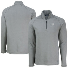 New York Yankees Cutter & Buck Peshastin Eco Fleece Recycled Raglan Quarter-Zip Top On Sale