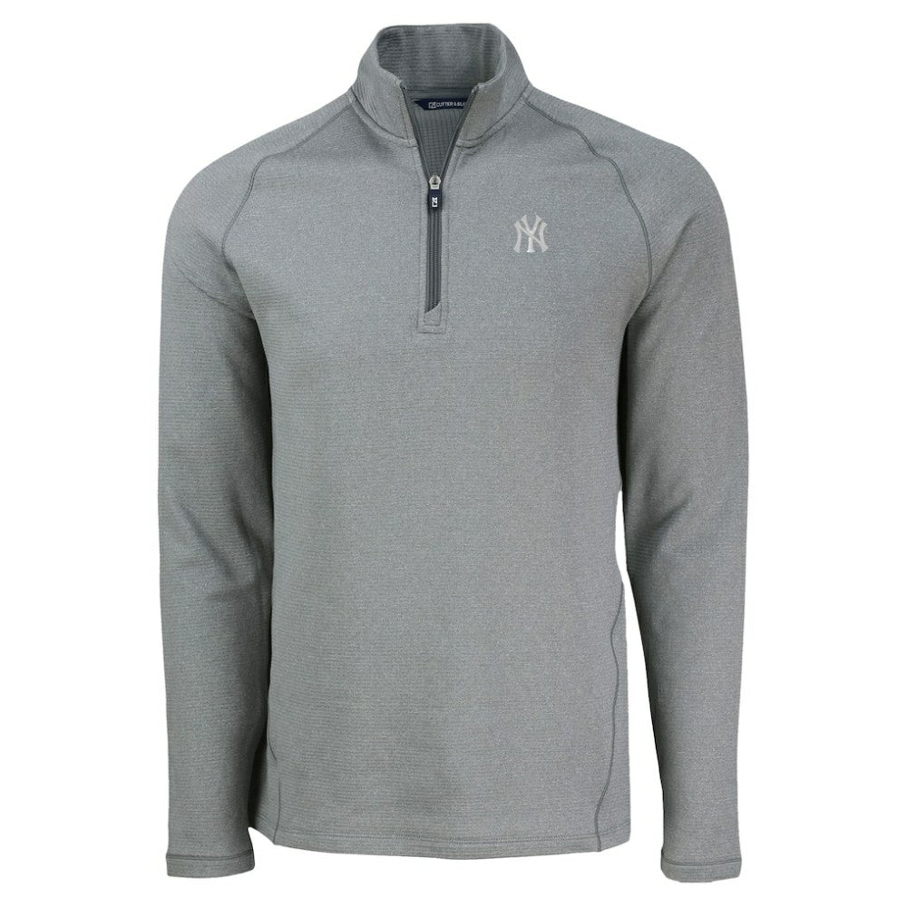 New York Yankees Cutter & Buck Peshastin Eco Fleece Recycled Raglan Quarter-Zip Top On Sale