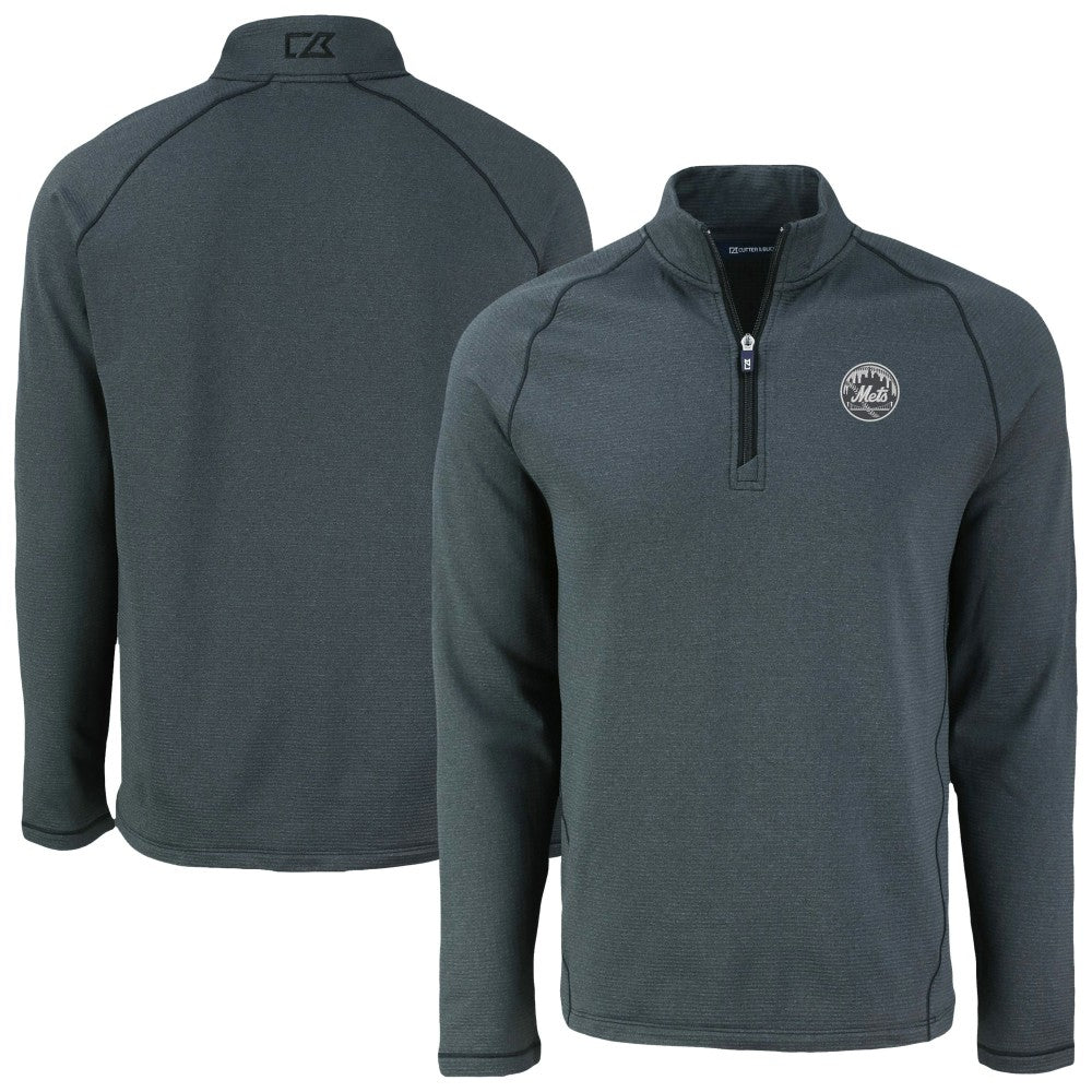 New York Mets Cutter & Buck Peshastin Eco Fleece Recycled Raglan Quarter-Zip Top On Sale