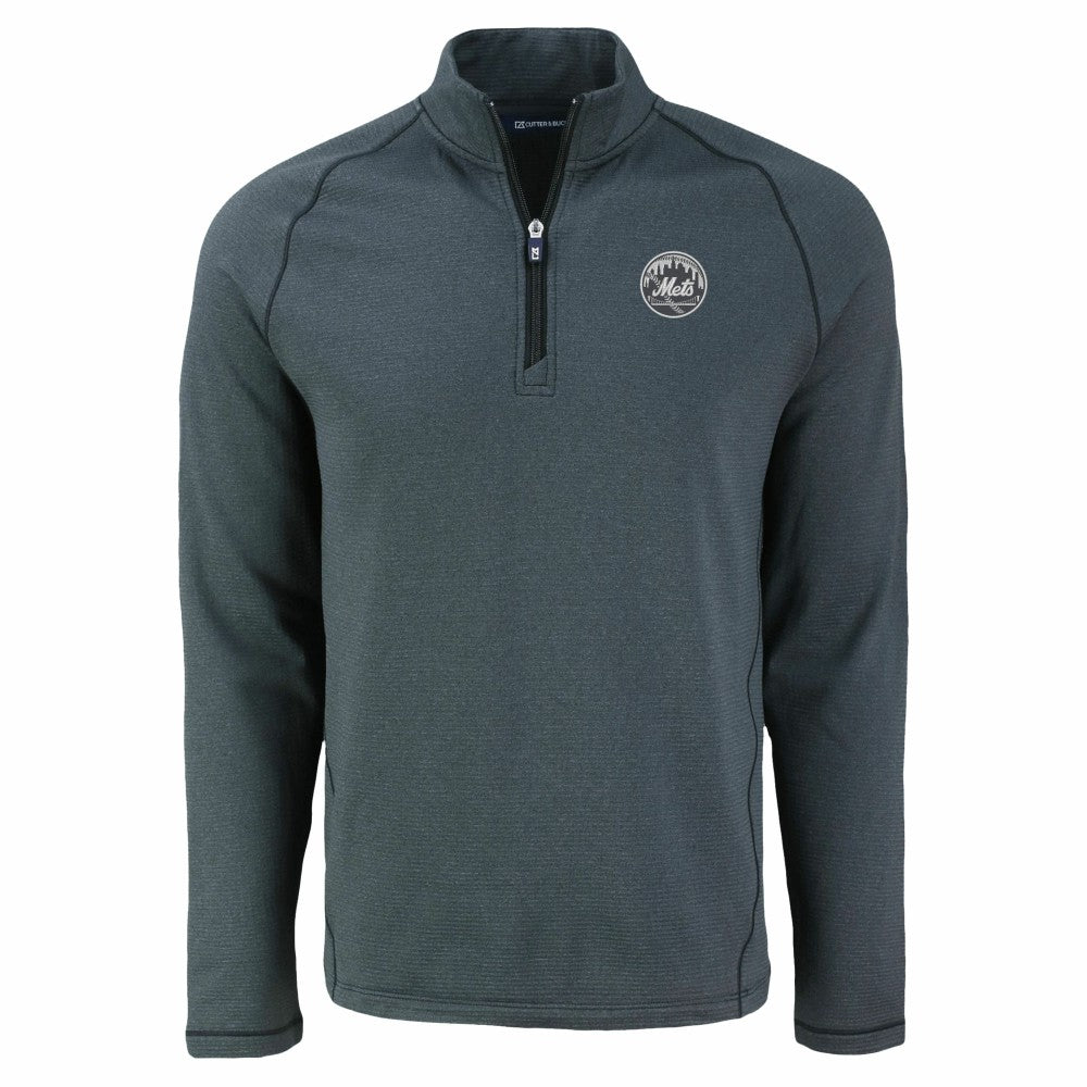 New York Mets Cutter & Buck Peshastin Eco Fleece Recycled Raglan Quarter-Zip Top On Sale