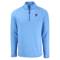 Philadelphia Phillies Cutter & Buck Peshastin Eco Fleece Recycled Raglan Quarter-Zip Top Sale