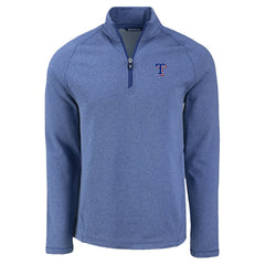 Texas Rangers Cutter & Buck Peshastin Eco Fleece Recycled Raglan Quarter-Zip Top Clearance
