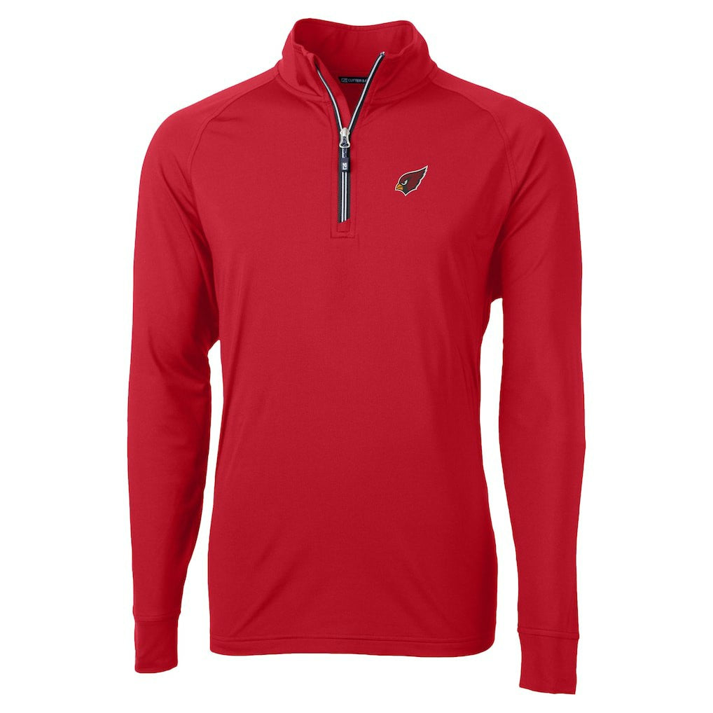 Arizona Cardinals Cutter & Buck Adapt Eco DryTec Raglan Quarter-Zip Jacket Red - NFL
