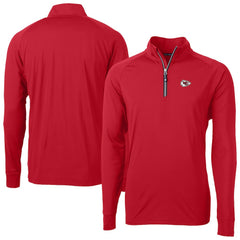 Kansas City Chiefs Cutter & Buck Adapt Eco DryTec Raglan Quarter-Zip Jacket Red - NFL